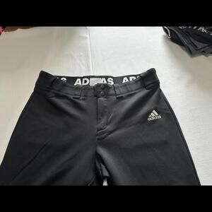 Adidas Black Athletic Tights with Logo Elastic Waistband